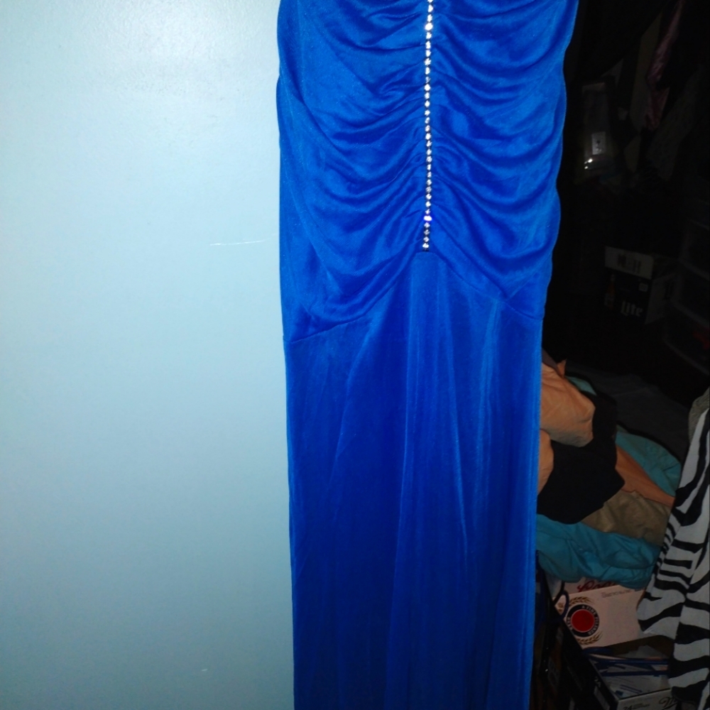 Long blue dress